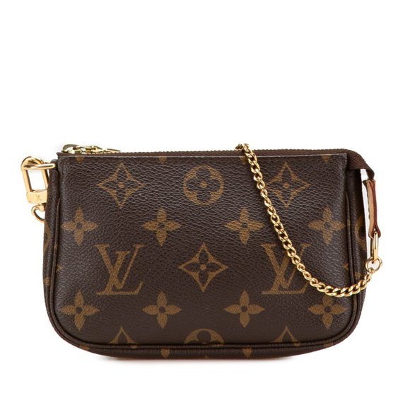LOUIS VUITTON Brown Monogram Leather Pouch - Picture 1 of 10